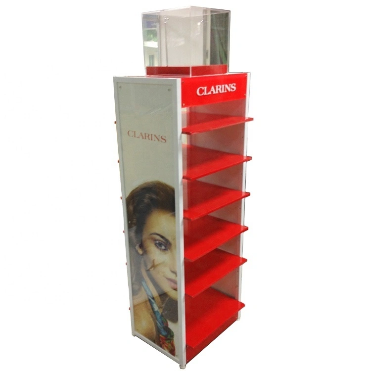Einzelhandels-Pos-Promotion-Metallboden-Nagellack-Ausstellungsregale Kosmetik-Schönheits-Hautpflegeprodukte-Ausstellungsregal 1