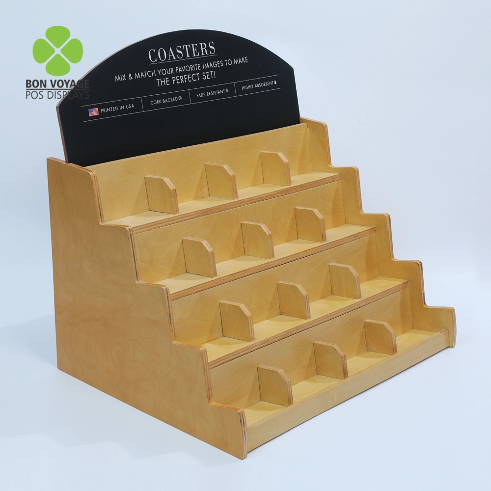 Ausstellungsstand für kosmetische Sonnenschutzcremes und Hautpflegeprodukte aus Holz für den Einzelhandel 1