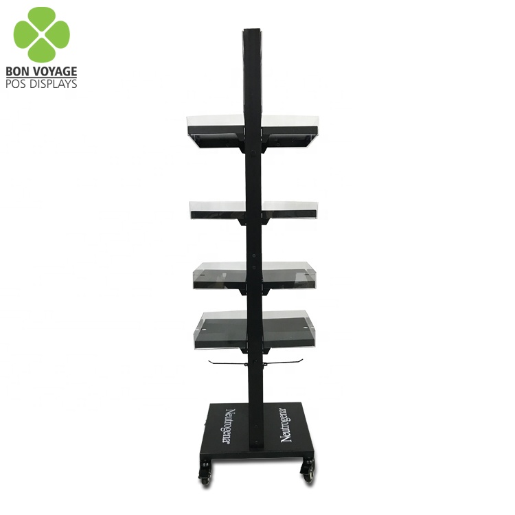 Espositore per profumi di lusso Espositore nero Espositore facile da montare 6
