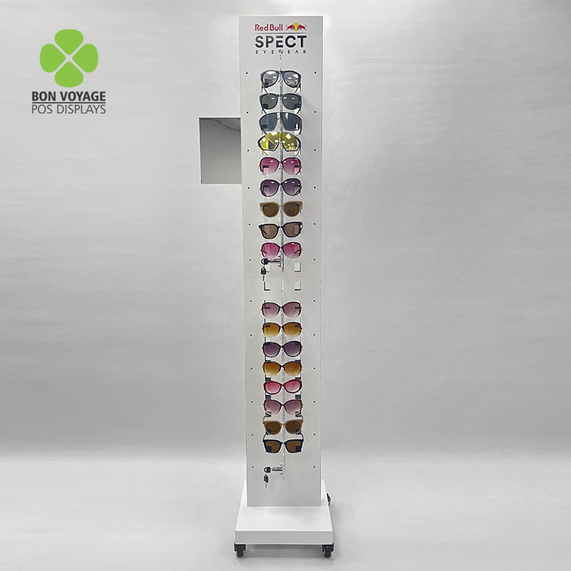 Floor Standing Lockable Custom Acrylic Eyewear Sunglasses Display Stand
