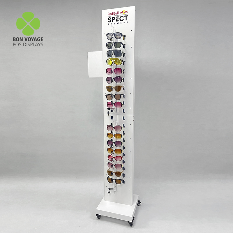 Floor Standing Lockable Custom Acrylic Eyewear Sunglasses Display Stand