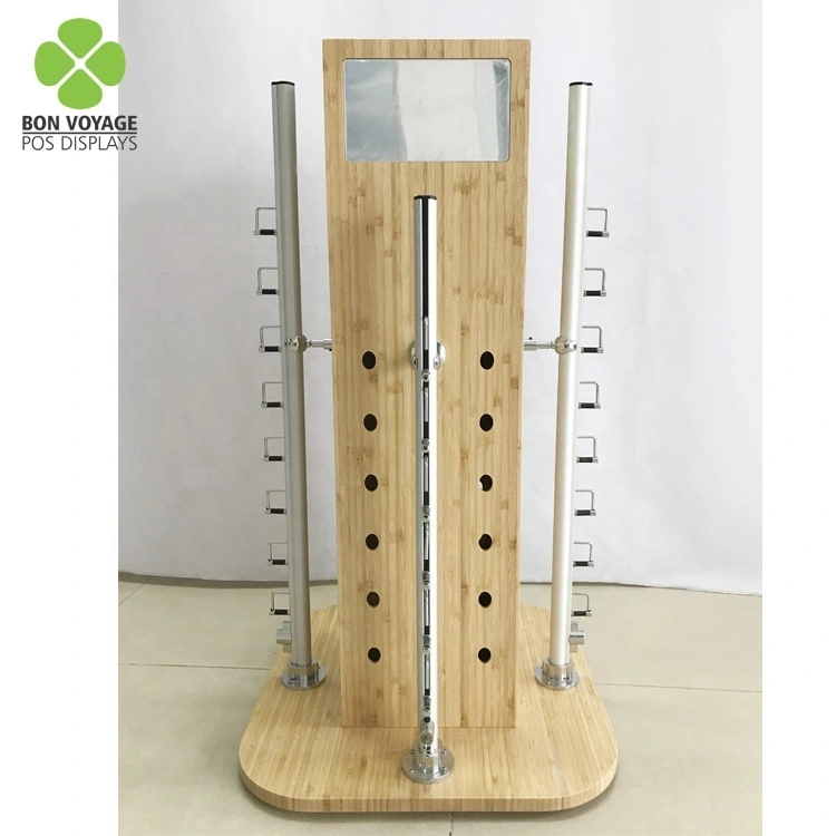 Espositori per occhiali in legno Espositore per occhiali da sole Espositore da pavimento girevole personalizzato con asta di bloccaggio-1705906196669249 1