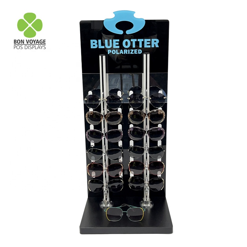 Acrylic Sunglasses Display Pop Counter Top Version With 12 Pairs& Locking Rack 6