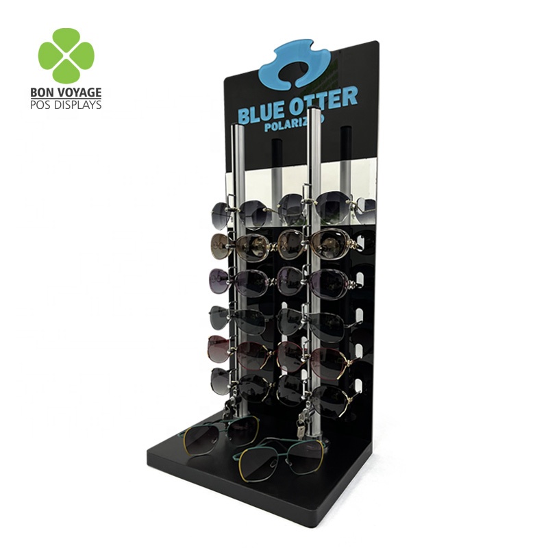 Acrylic Sunglasses Display Pop Counter Top Version With 12 Pairs& Locking Rack 5