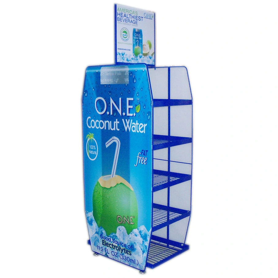 Professional Customized Beverage Metal Display Rack For Supermarket 1