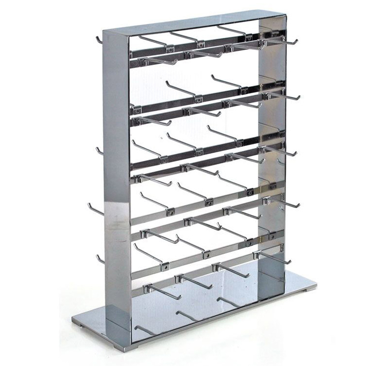 Bordplade kromfinish metal slikkrog Stativ til madudstilling 1