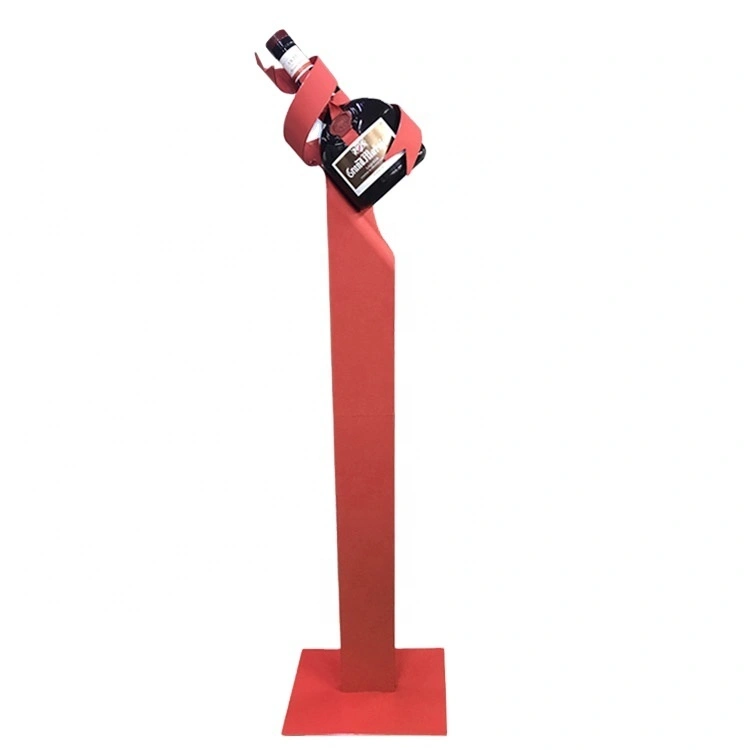 Kundenspezifischer Einzelhandels-Pos-Pop-Wein-Whisky-Alkohol-Pole-Topper-Display-Metallboden-Präsentationsständer 1