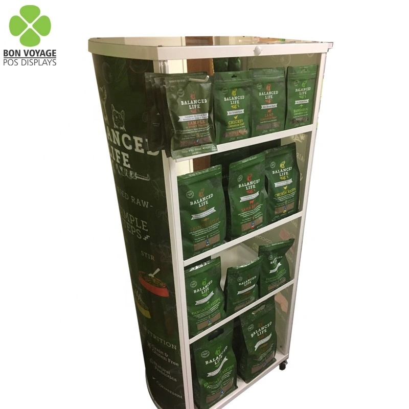 Pos Pop op Metal gulv stående Pet produkter Display Rack til Supermarked & retur butik 1