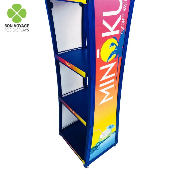 Suporte de exposição de bebidas e bebidas para supermercado 6