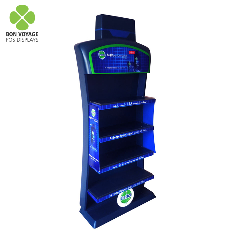Brugerdefineret bordplade parfume flaske display stativ Makeup Akryl kosmetik display stativer med led lys 6