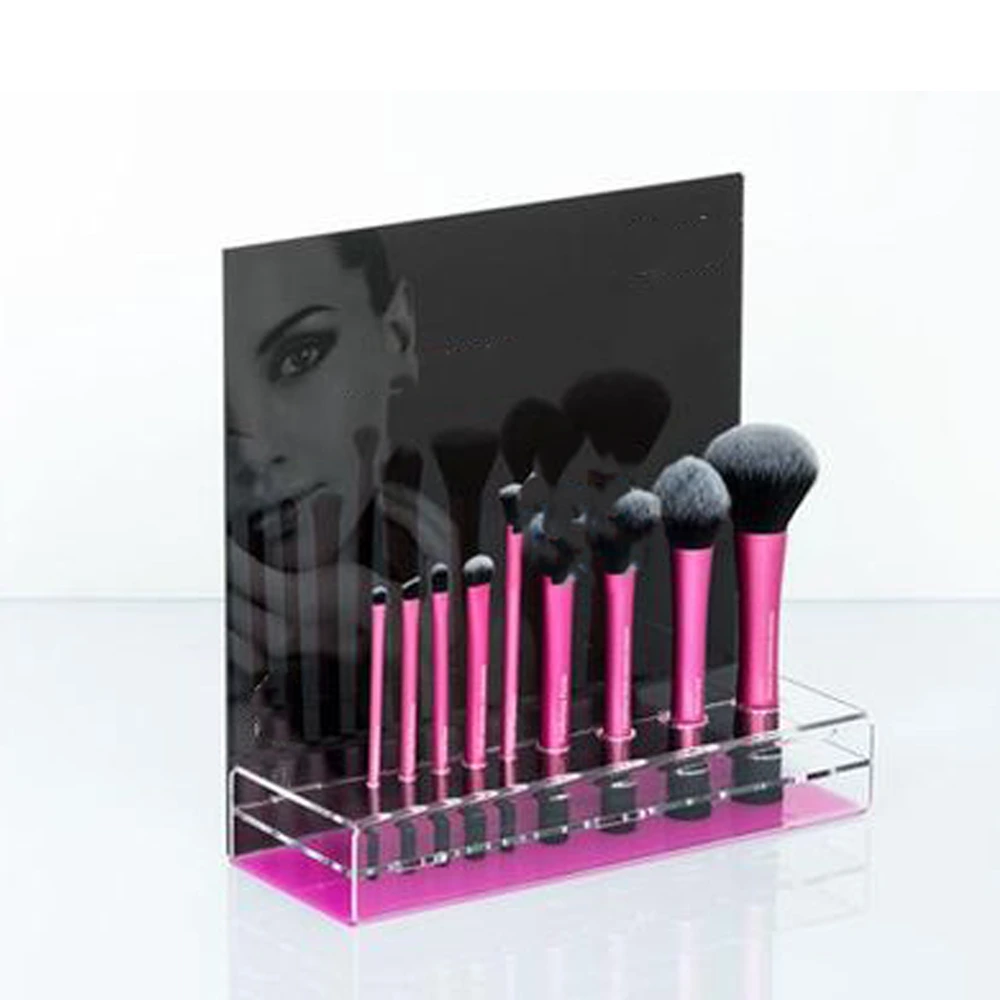 Kundenspezifischer Arbeitsplatten-Parfümflaschen-Präsentationsständer für Make-up-Acrylkosmetik-Ausstellungsstände mit LED-Leuchten 1