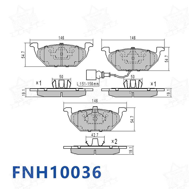Frontech - Прочные и надежные керамические тормозные колодки FNH10036 Поставщики 5