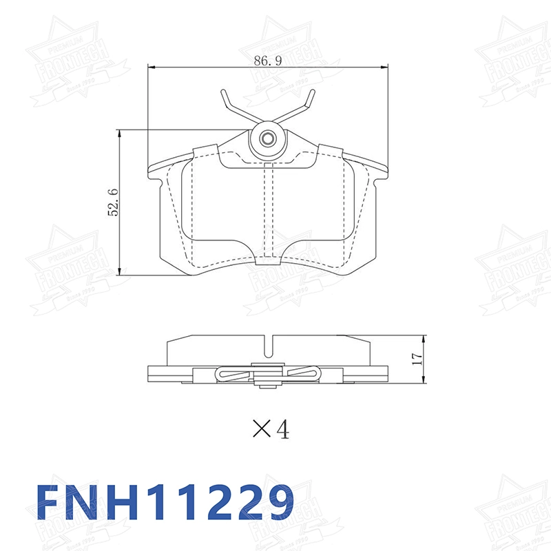 Frontech - Высокопроизводительные керамические тормозные колодки FNH11229 Поставщики 5
