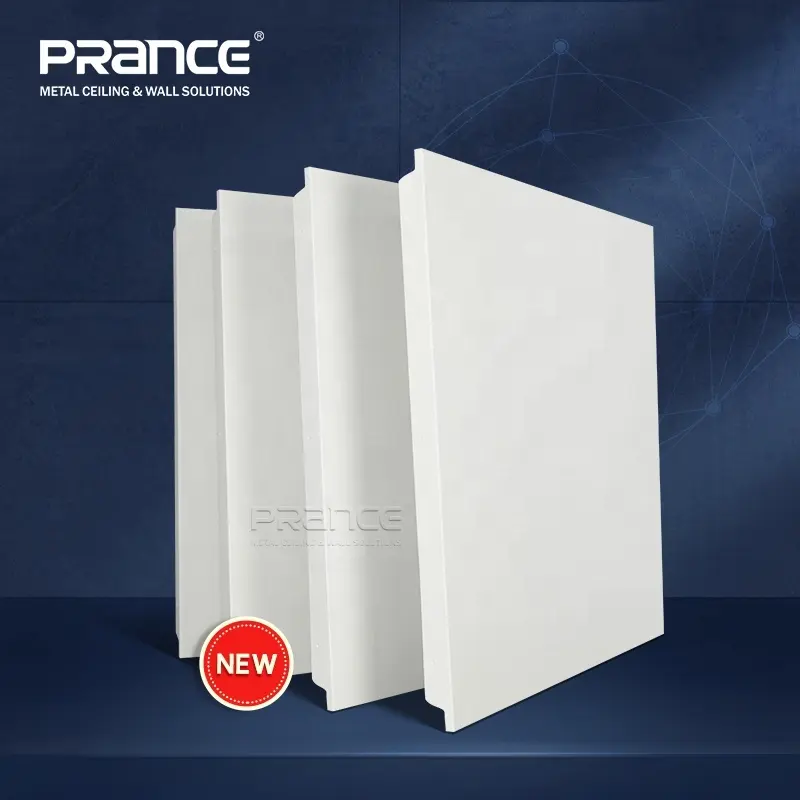 PRANCE Brand Clip in Aluminium Tectum Perforatum / Non Perforatum / Embossing Graphics / Custom Size Online Technical Support 0.8-1.2mm Standard White Or RAL White 2