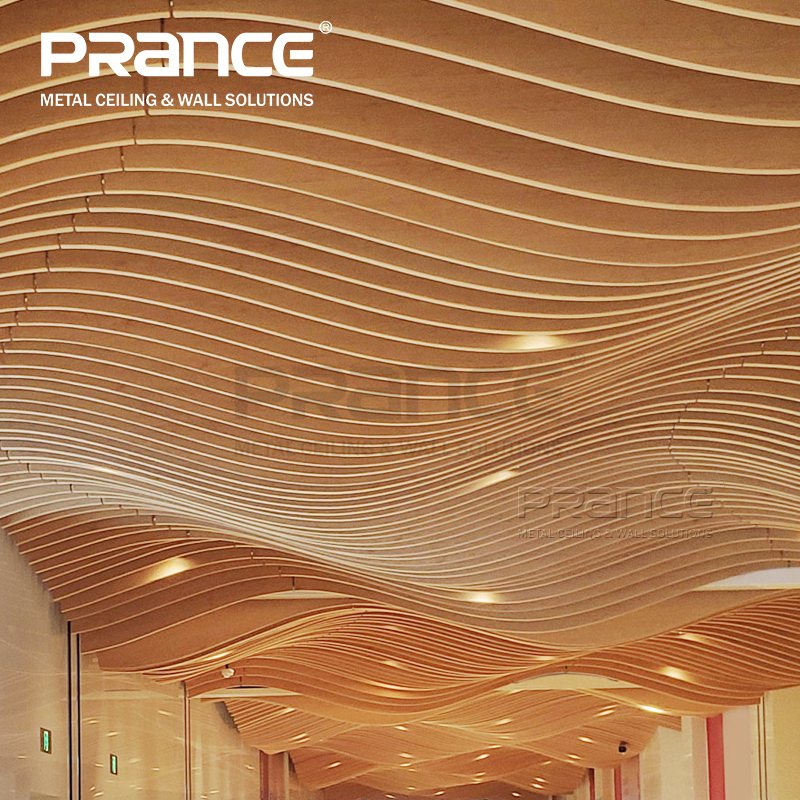 Angle Raffle Ceiling Aluminum Baffle Ceiling Manufacturer - Prance
