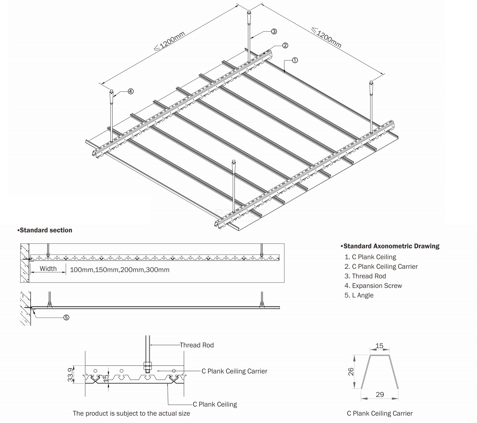 C-Plank Ceiling Manufacturer & Supplier - PRANCE
