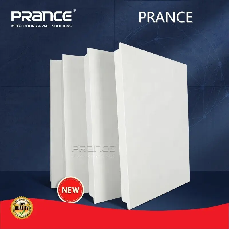 PRANCE Brand Clip in Aluminium Tectum Perforatum / Non Perforatum / Embossing Graphics / Custom Size Online Technical Support 0.8-1.2mm Standard White Or RAL White 1