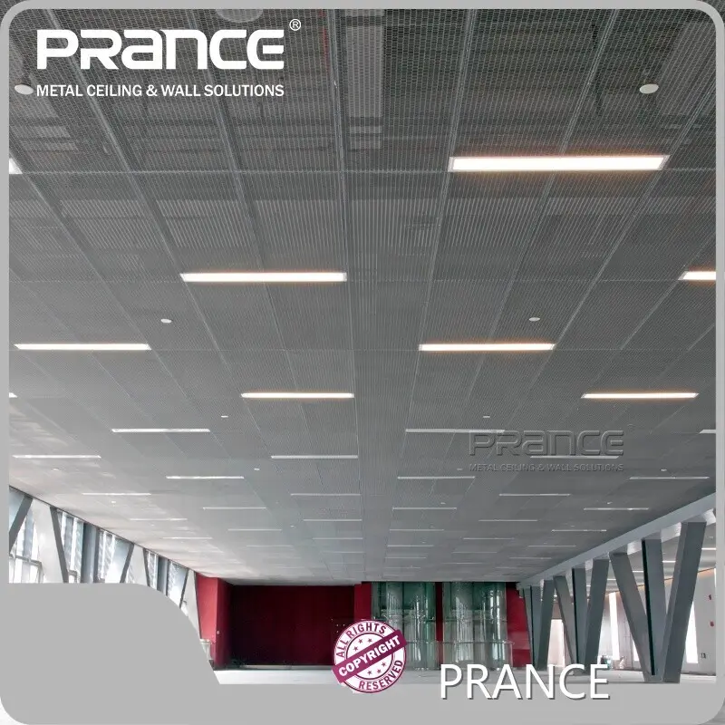 Hot Metal Mesh Ceiling Panels Aluminium Single Plate PRANCE Brand 1