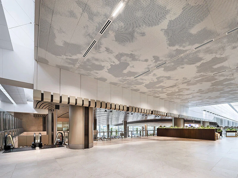 Decorative perforated pattern aluminum false ceiling 1