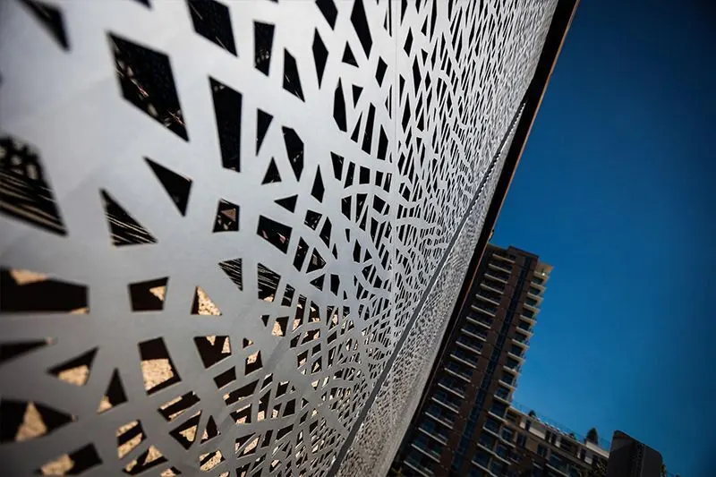 modern architectural perforated metal screen wall 1