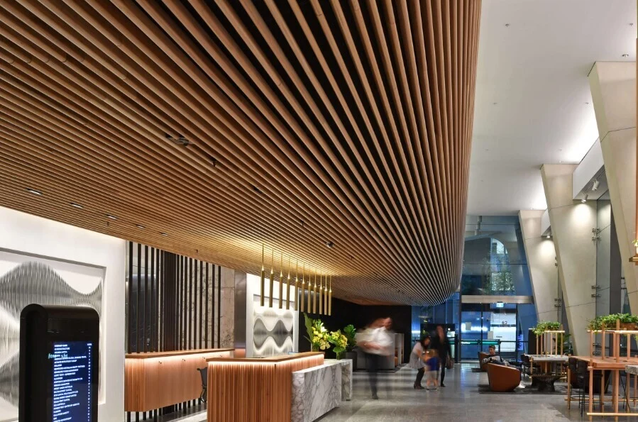 Slat ceiling panels