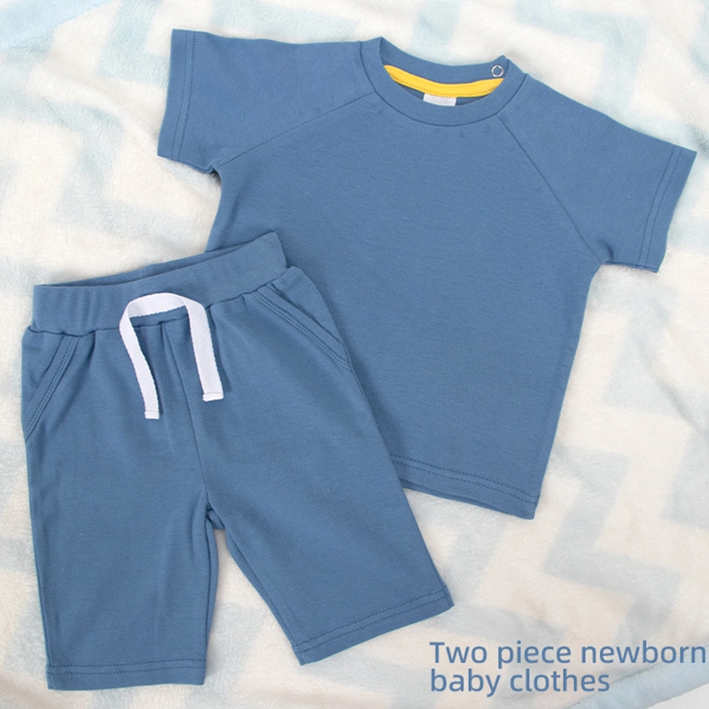 YZGM237 2PCS Baby Cotton Short Clothing Sets-layette set newborn cotton baby clothes children's clothing factory 1