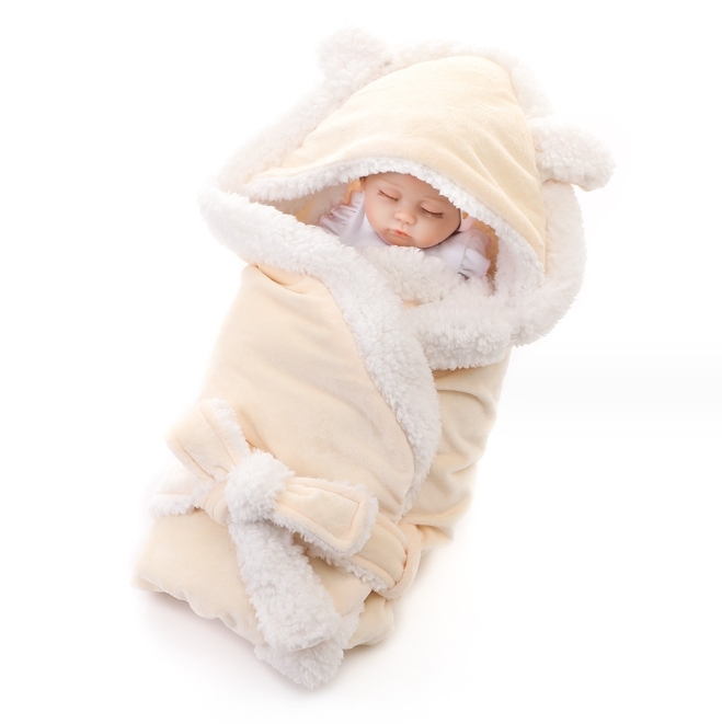 Baby-Wickeldecke mit Kapuze, Baumwoll-T-Badetuch-Wickeltuch 1