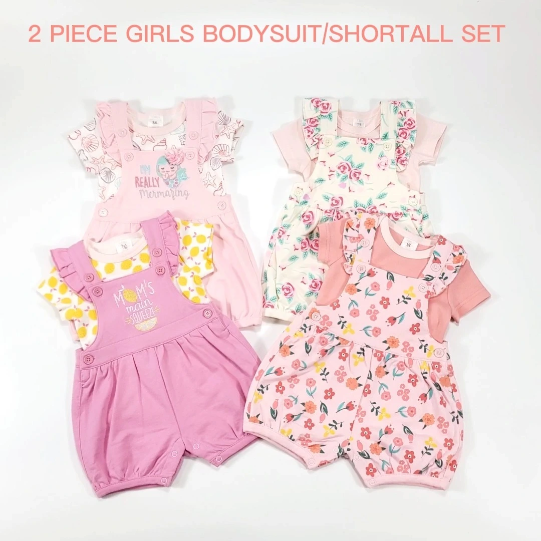 100% Baumwoll Neugeborene Baby BodySuit Großhandel Rüschenhülle Baby Kinder BodySuit Girls Layette Overall Outfits 1