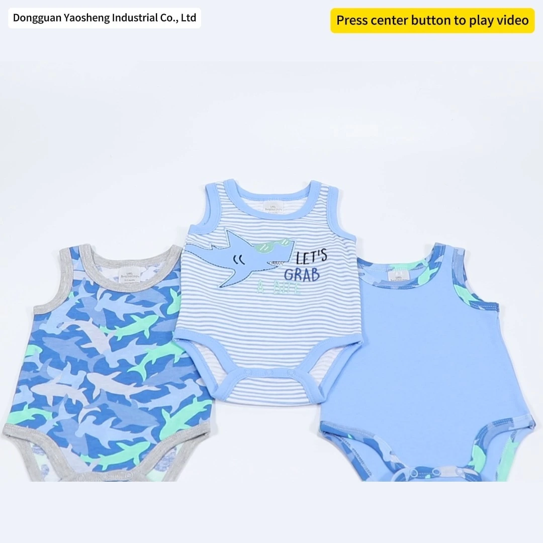Baby-Body-Set, Overalls, Spielanzüge, ärmellose Bodys-YZGM023 1