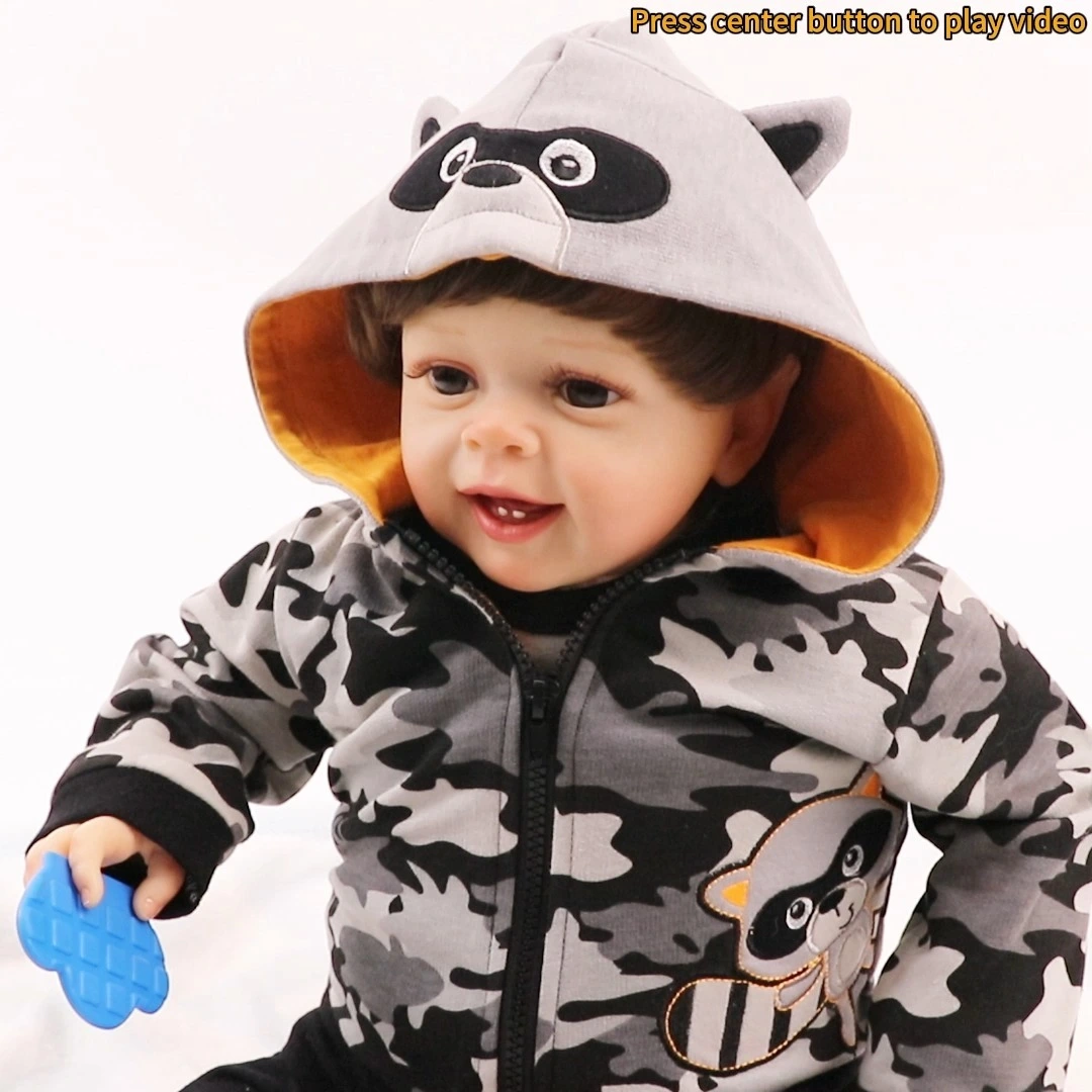 3 pièces bébé coton à manches longues barboteuse pantalon et haut à capuche ensembles de vêtements-YZGM222 1