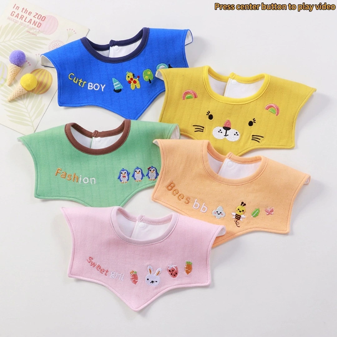 Baby Cotton Waterproof Bibs for Infant Feeding and Mealtime Protection 1