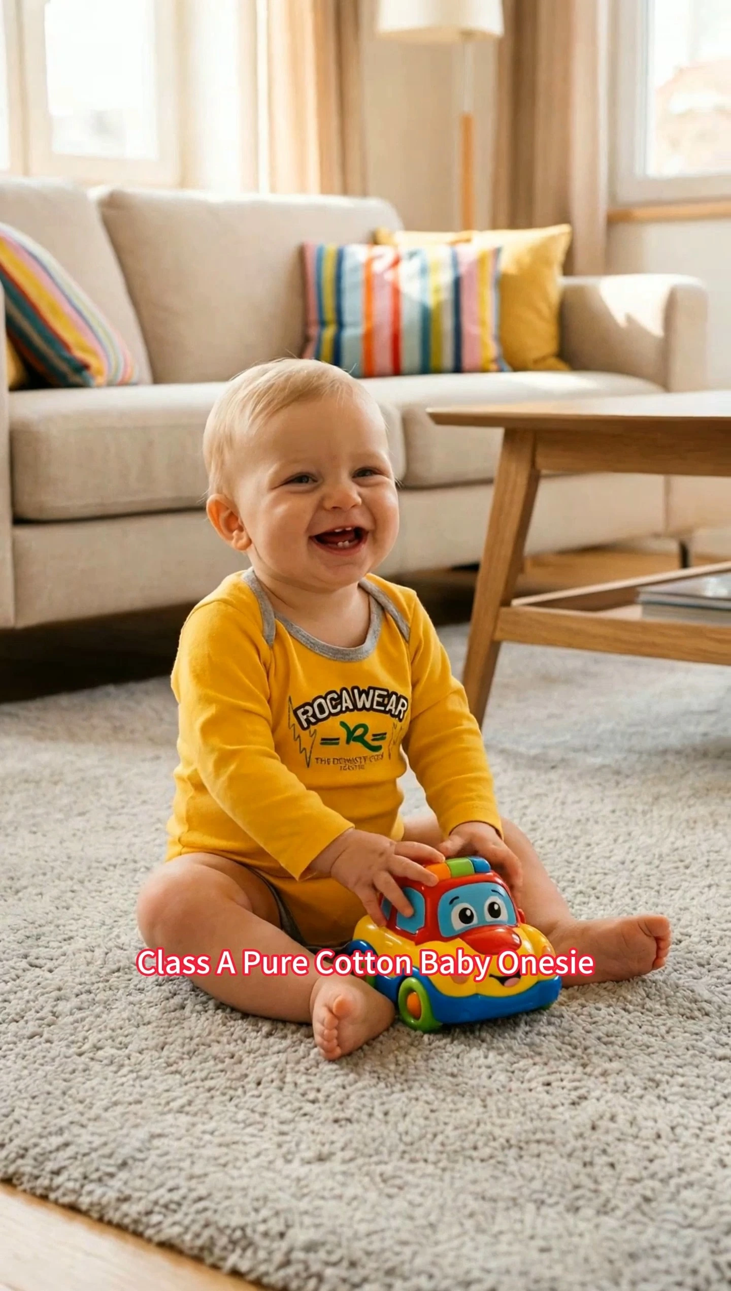 Adorable Printed Long-Sleeve Baby Romper - 100% Cotton 1