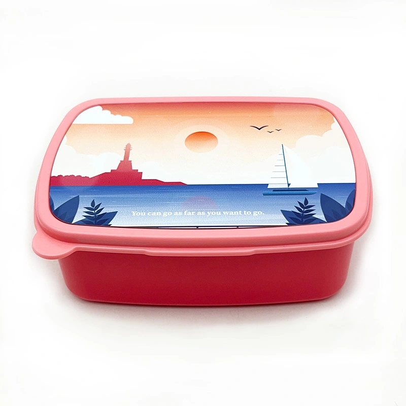 Boîte à lunch pour étudiants de grande capacité, matériau écologique de 750 ml, sublimation, sans séparateur (46066D)1741764898945420 1