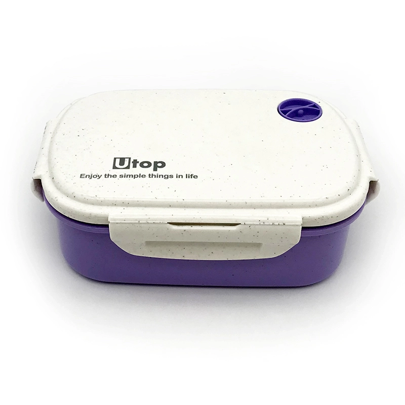800ml Eco Faser Bento Lunch Box Weizenstrohnahrungsmittelbehälter mit PP Deckel (59006) 1