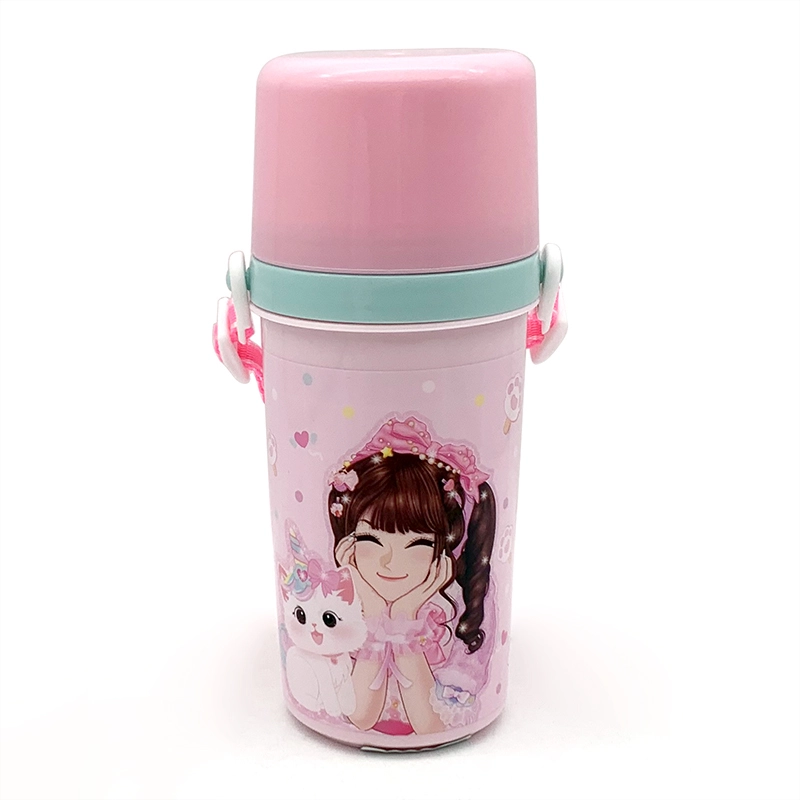 500ml Cheap Price Factory Wholesale Double Wall PE Water Bottle Directly Drinking Water Bottle with rope For Back to School(45018) 1