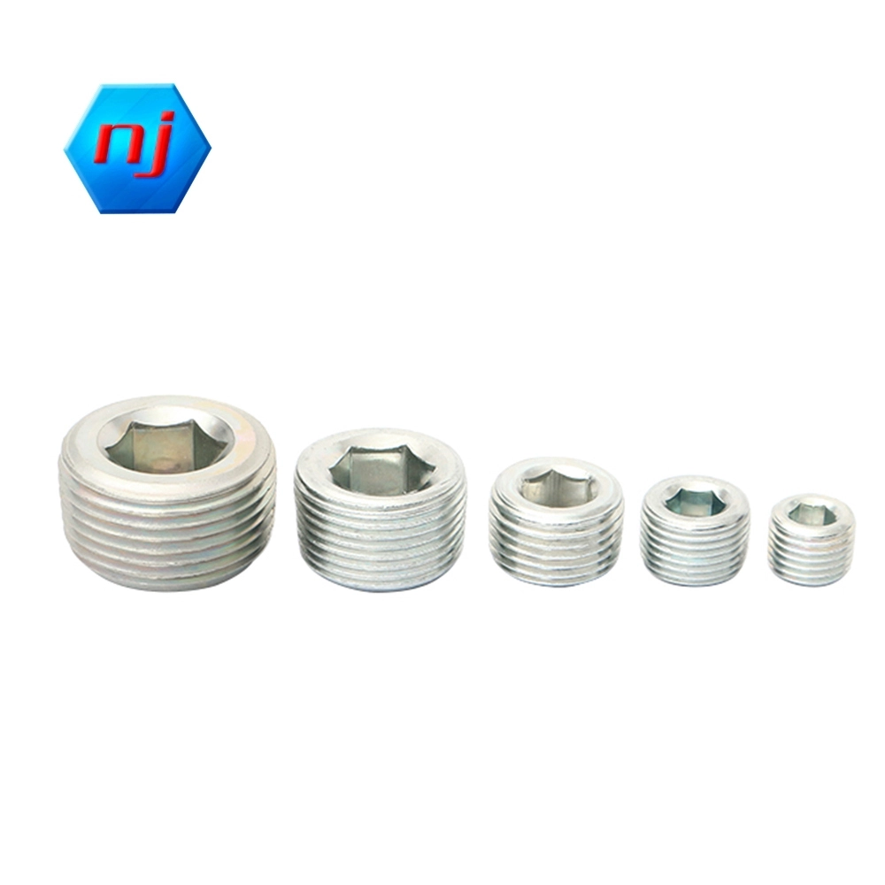 NJ Hydraulic Line Adapters Brand Hollow Hex Pipe Plug NPTF Custom 4