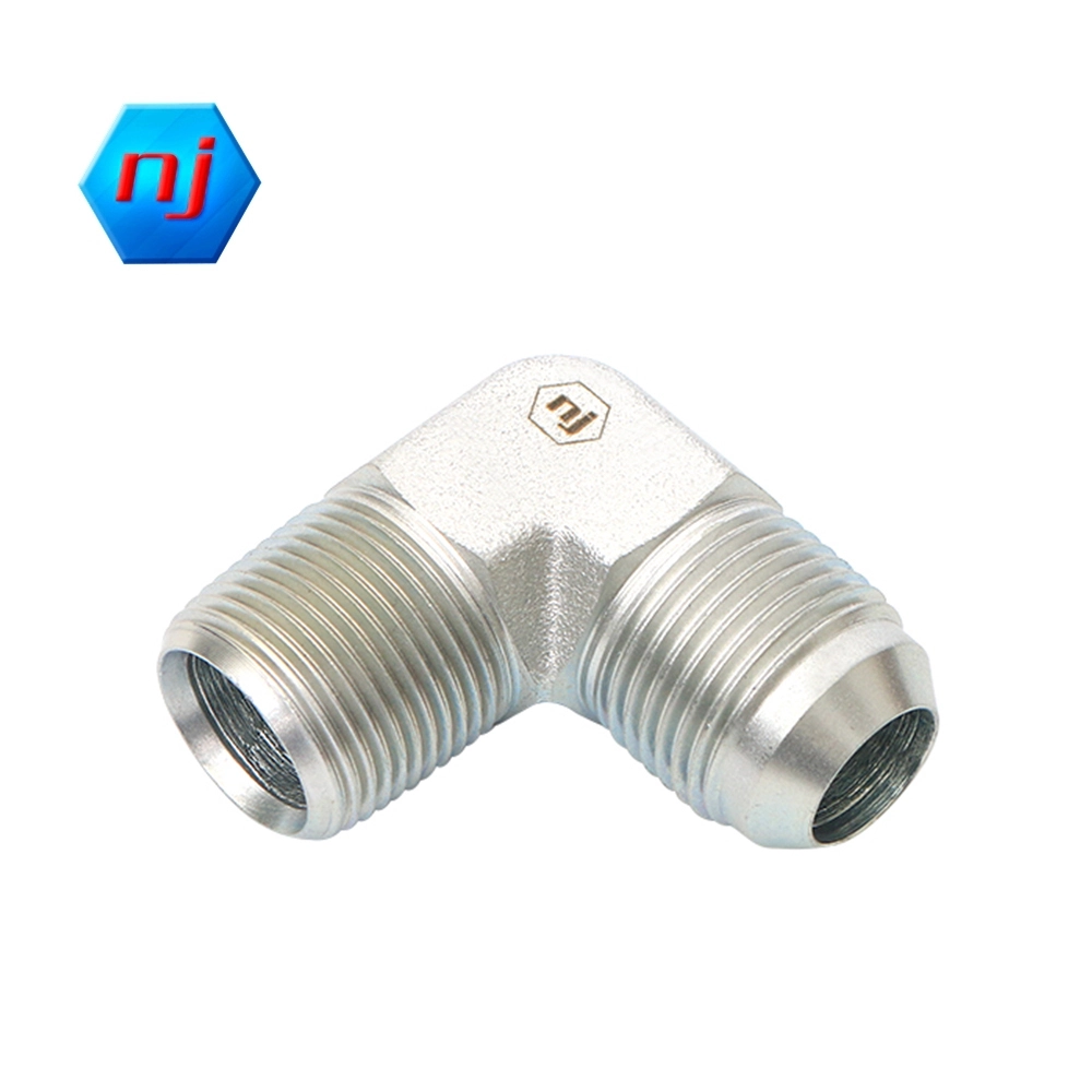 O Ring Seal Fittings NJ,Cr 3+ Zinc Plating Thread 1 Type: Male JIC Thread 2 Type: Male NPT 3