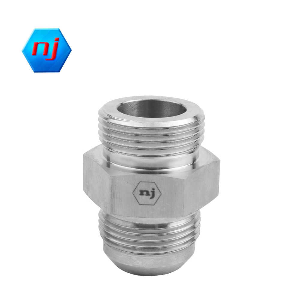 Raccord hydraulique droit JIC à ORB avec mâle en acier inoxydable pour produits hydrauliques SS-6400 1