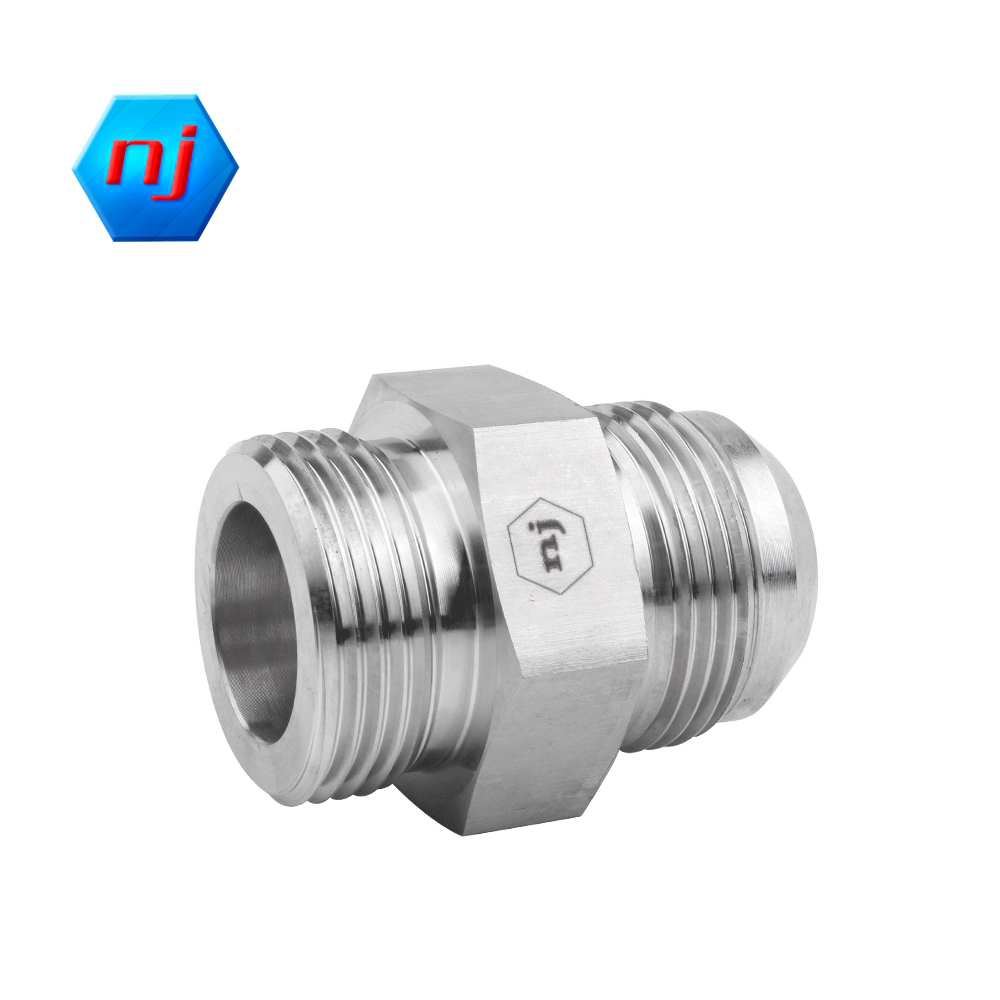 NJ Brand Reusable Hose End Fittings Stainless Steel Straight JIC to ORB Adapters 3