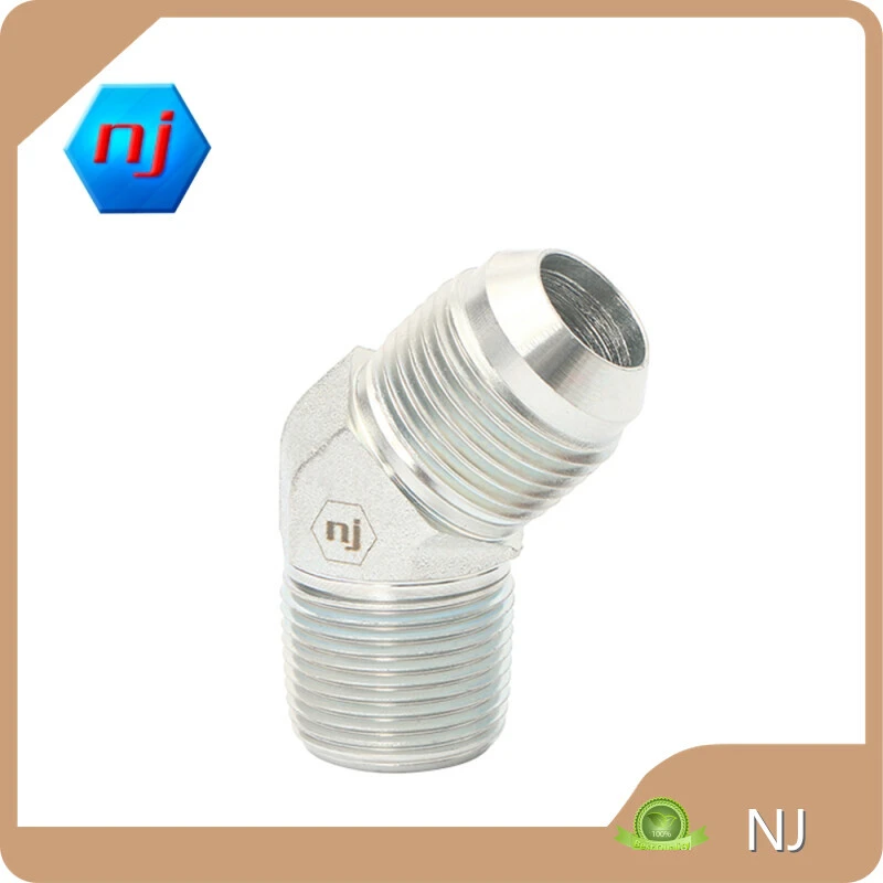 Npt Compression Fitting NJ Brand 2503 Series Cr 3+ Zinc Plating 1