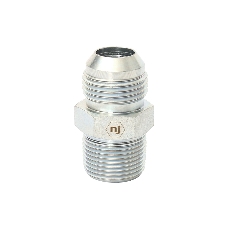 Raccordo idraulico NJ in acciaio al carbonio Adattatore dritto da JIC maschio a NPT maschio 2404 1