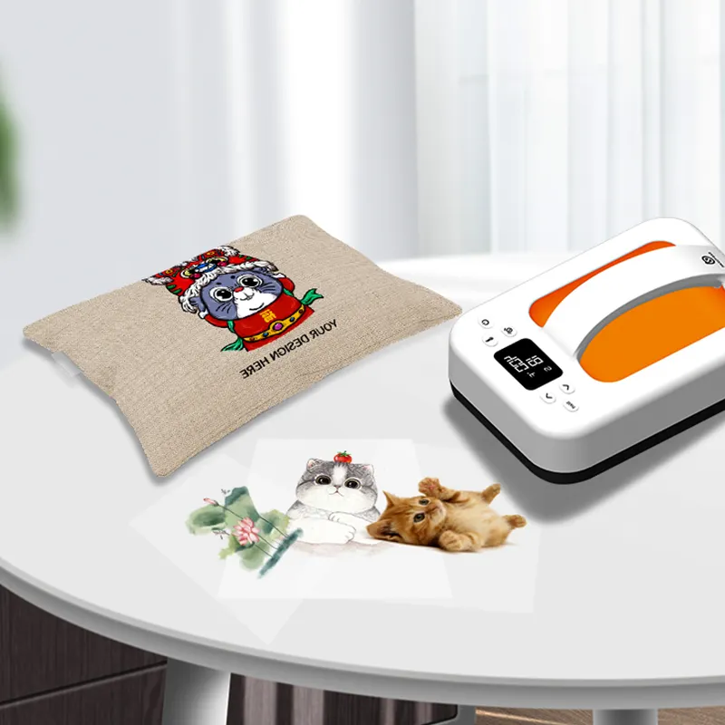 OEM Mini Hand Held Heat Press 500W Grade a PVC 9