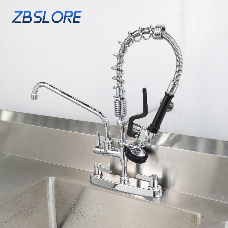 ZBSLORE Pre Rinse Faucet Commercial Pull Down Watermark Wels Zbslore