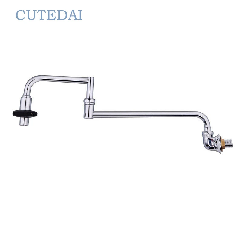 Настенный смеситель для наполнения кастрюли с одним отверстием и удлиненной двойной насадкой 1