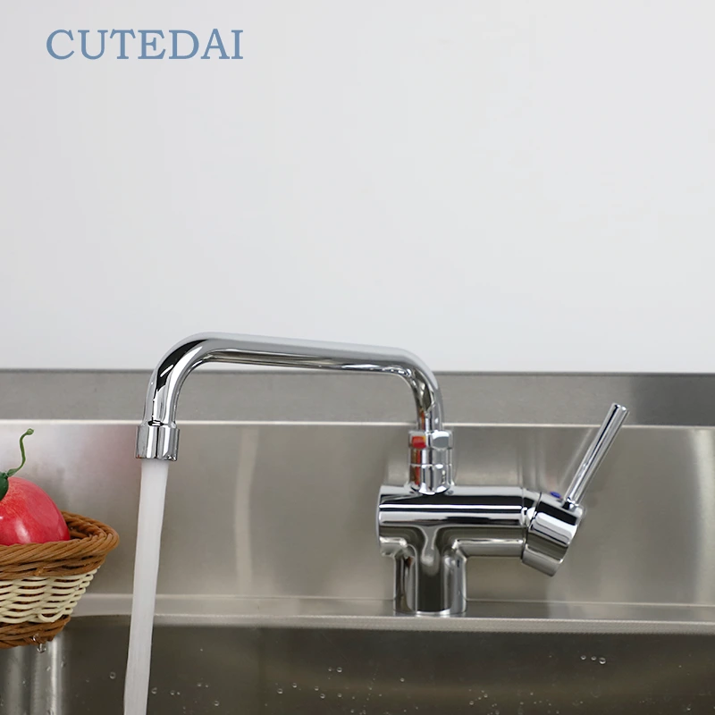 Single Hole Deck Mount Sparkling Water Kitchen Faucet Swivel Spout Faucet Filler in Brass Traditional Design for Kitchen Sinks 1