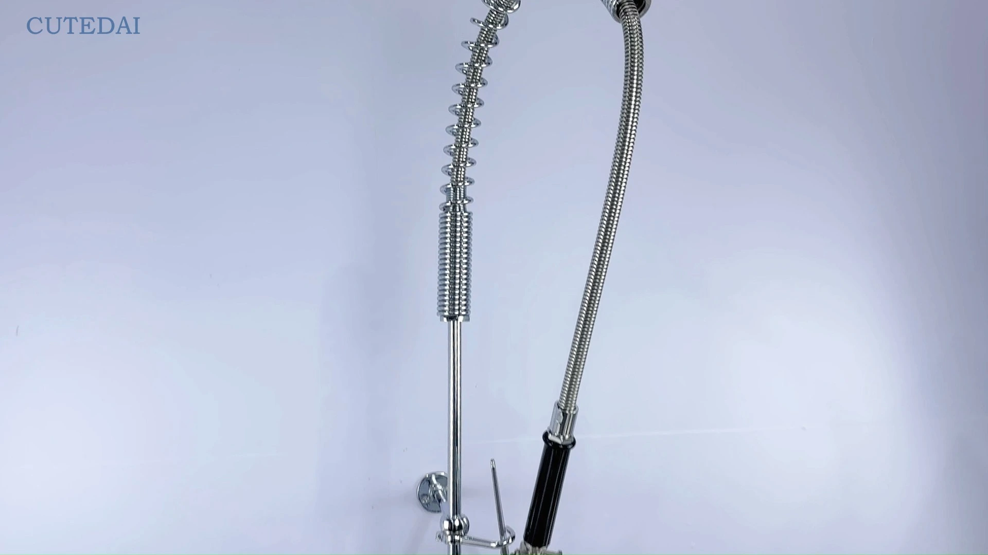 Grifo para fregadero de cocina y hotel de alta gama con rociador extraíble, cromado, de 47 pulgadas, para montaje en cubierta. 1