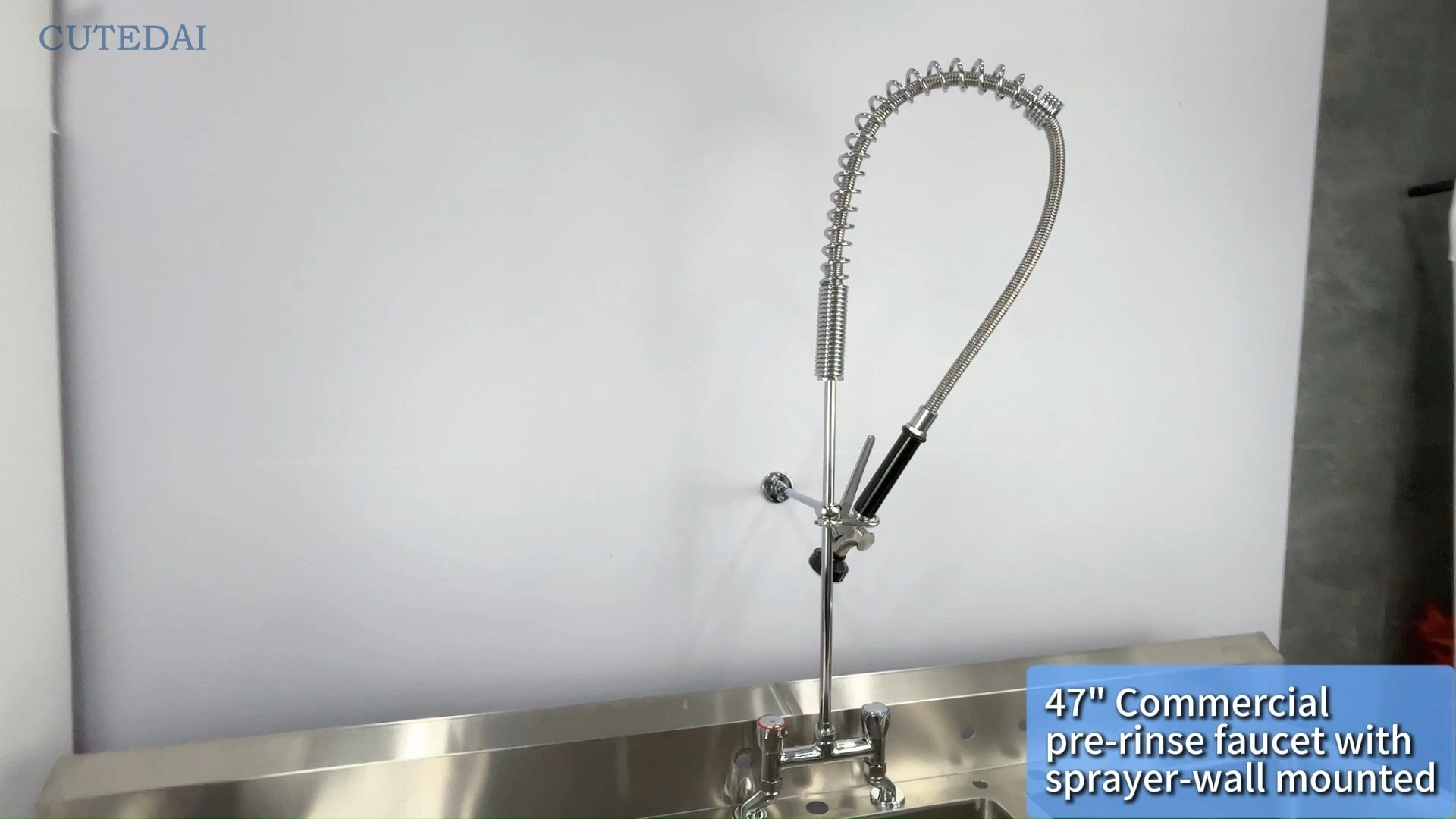 Commercial Hotel Kitchen Sink Faucet Eco-friendly Brass Chrome Pre-rinse Sprayer Add-on Swing Pot Filler for Bathroom Use 1