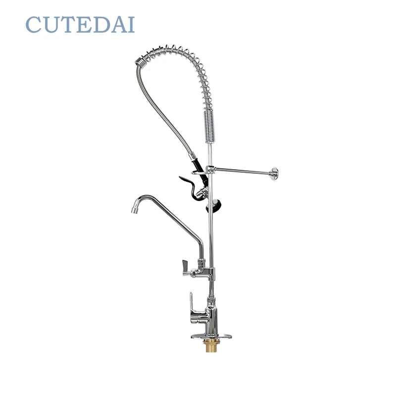 Современные латунные смесители для кухни высокого давления с многофункциональным распылителем для мойки, оптовая продажа с завода для отелей 1