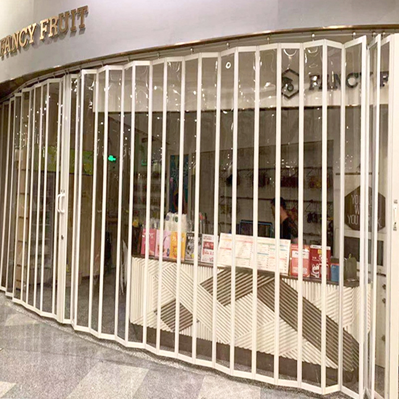 Transparent shop front folding closure | side folding sliding shutters china factory 1