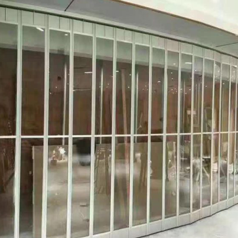 Aluminum Perforated Folding Grilles Doors Commercial Side Sliding Clo